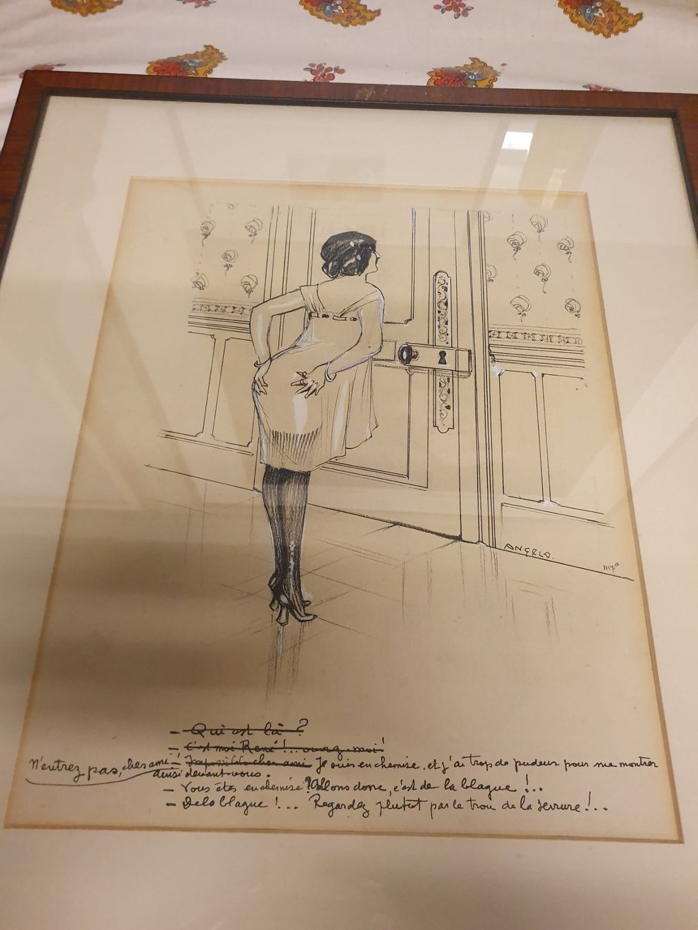 Dipinti: Dessin par Angelo circa 1940 – Usato da Genève venduto da GenevaArtsCollectors 1