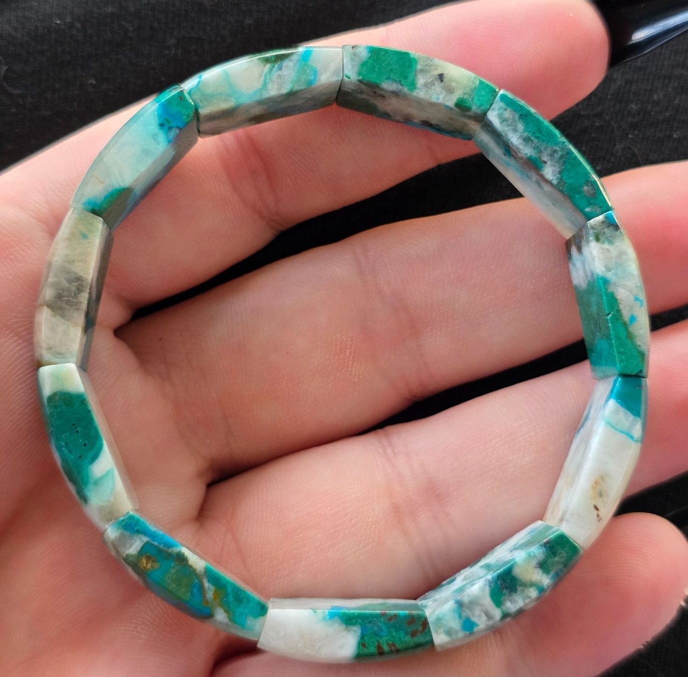 Mineralien & Heilsteine: Malachit-Chrysokoll Softbangle 💚💙 Nr A – Neu und originalverpackt aus Matzingen von Shay_Crystalz 2