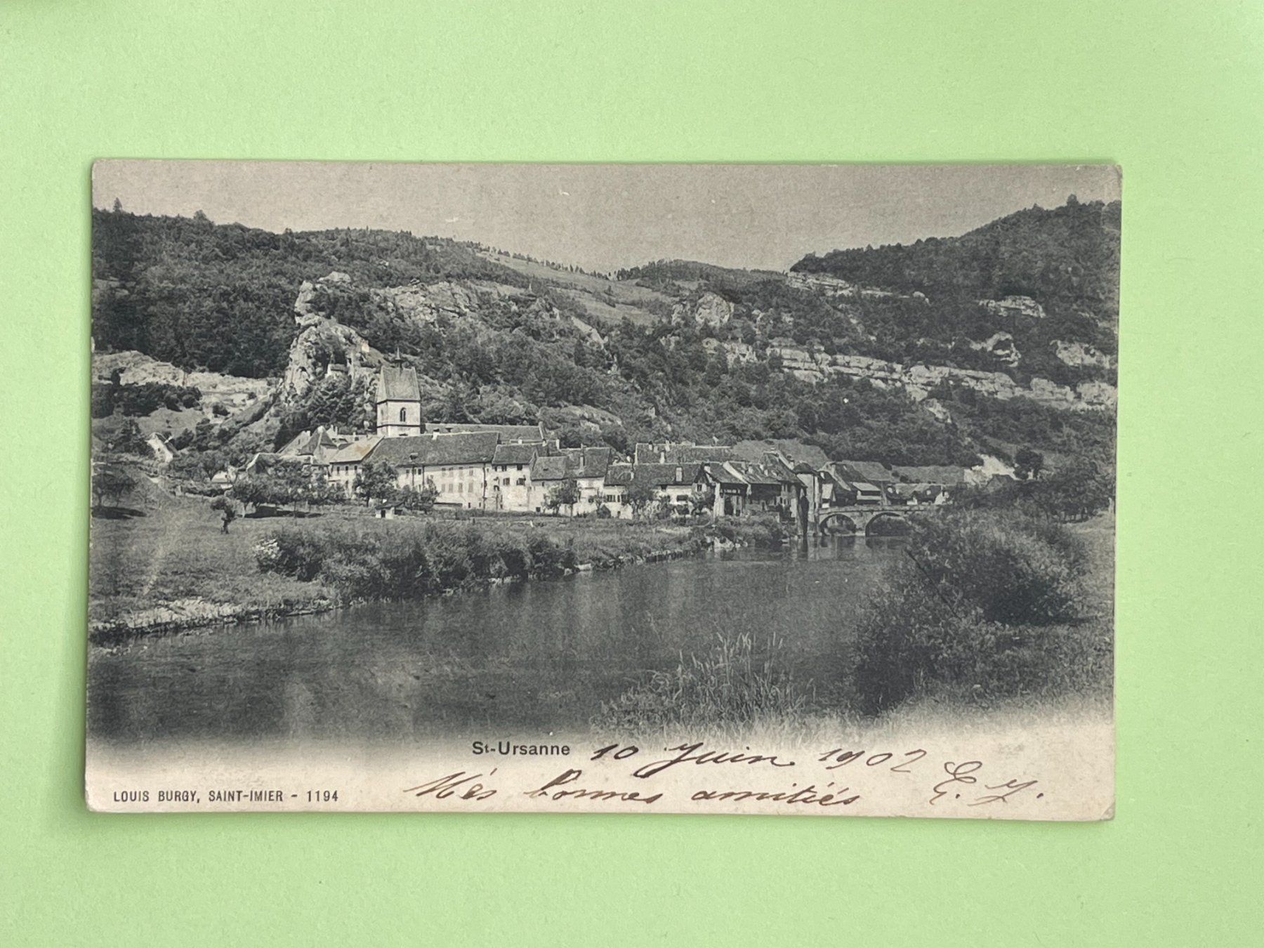 Ansichtskarten: St-Ursanne - vor 1902 – Gebraucht aus Steg VS von _vinci_