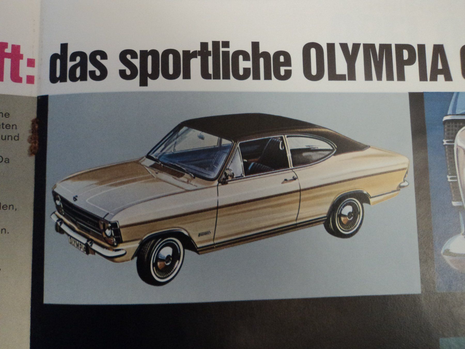 Opel Documenti: Prospekt Opel Olympia 1968 wunderschön alt – Usato da Schwarzenburg venduto da modelCARama
