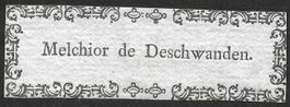 Ex-libris typographique Melchior von DESCHWANDEN (1800-1885)