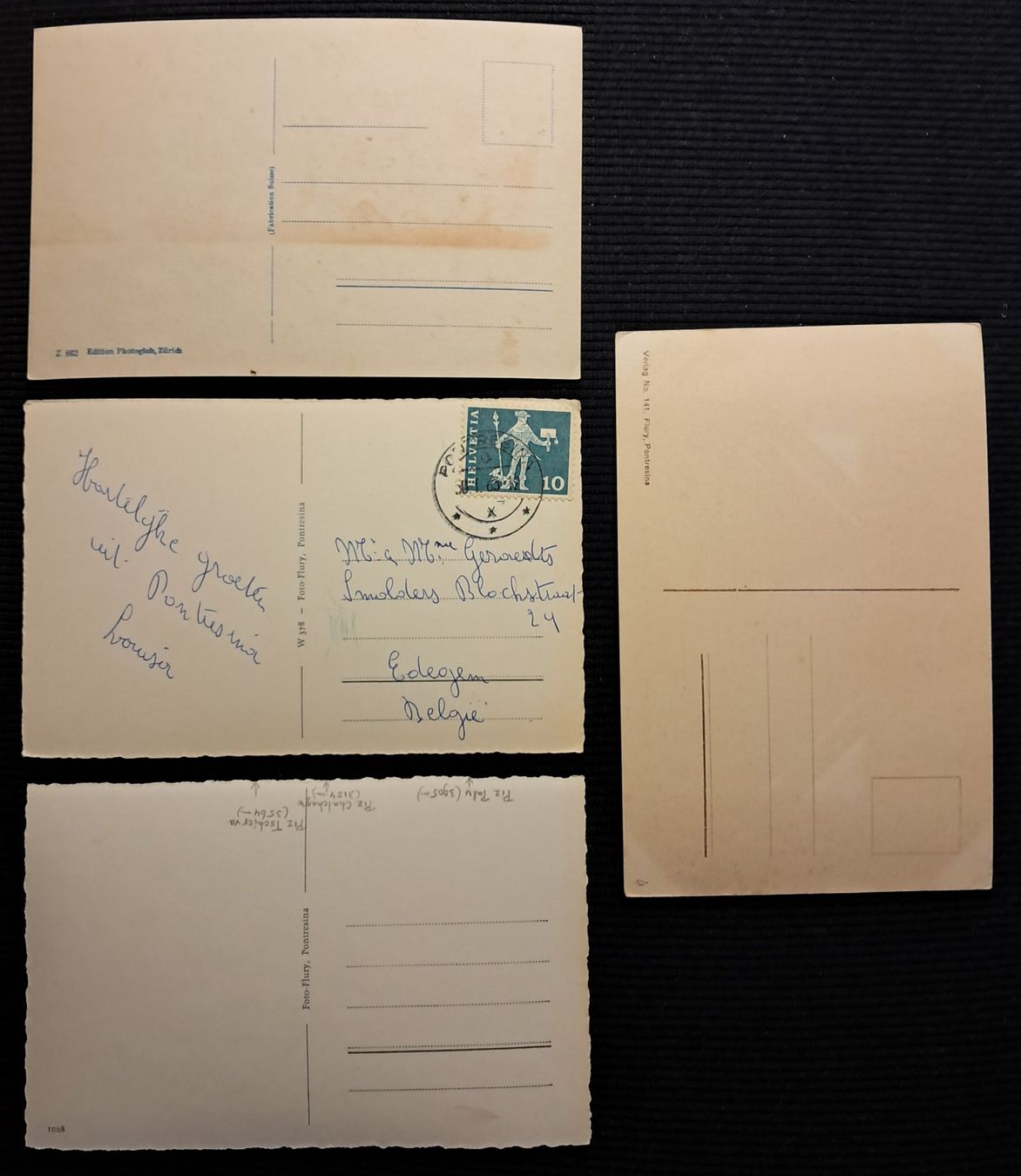 Cartes postales: 4 AK PONTRESINA – D'occasion à Ponto Valentino par giorgia06 1