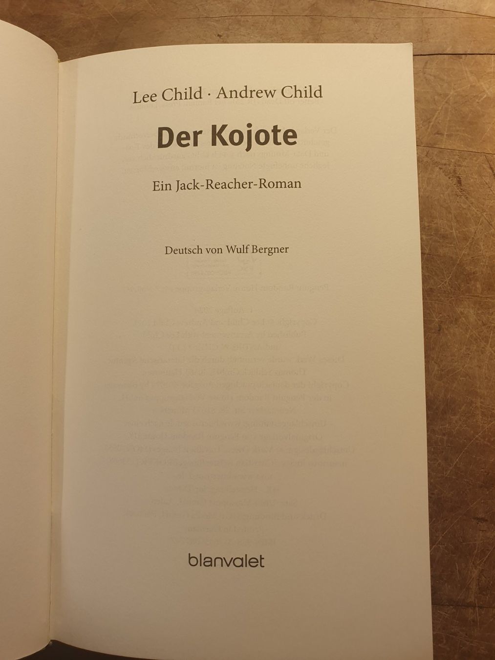 Libri: Der Kojote - Lee Child – Usato da Zürich venduto da loosebone 2
