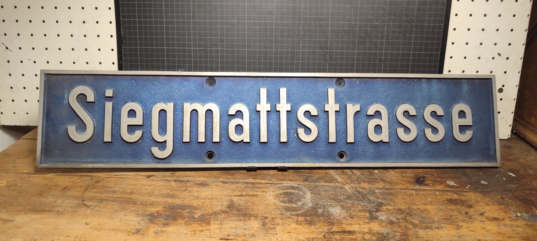 Insegne: Wunderschönes Strassenschild Nr 4 Siegmattstrasse – Usato da Gelterkinden venduto da MYSTOREFORYOU4460 5