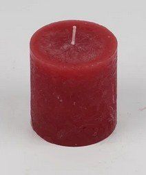 Candele: Kerze 6.8×7.2cm Raureif Hellrot – Nuovo e nell'imballaggio originale da Oensingen venduto da Liquidations-Shop