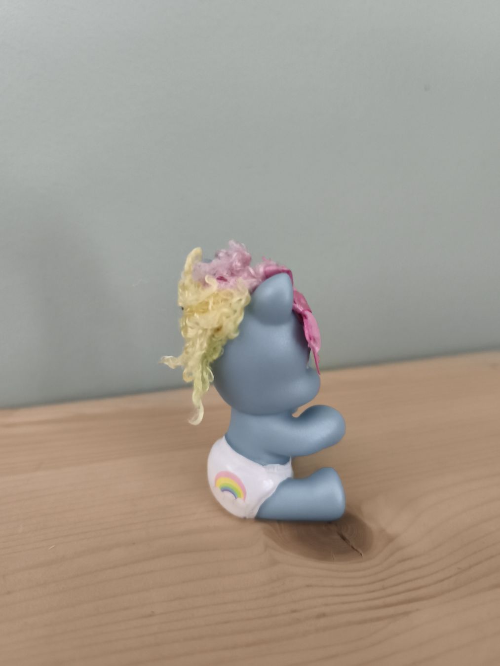 Statuette: Figurine bébé bleu avec nœud rose – Usato da Orbe venduto da don_ym8h 2