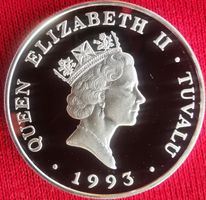 1 Unze Silber Tuvalu 20 Dollars Endangered Wildlife 1993