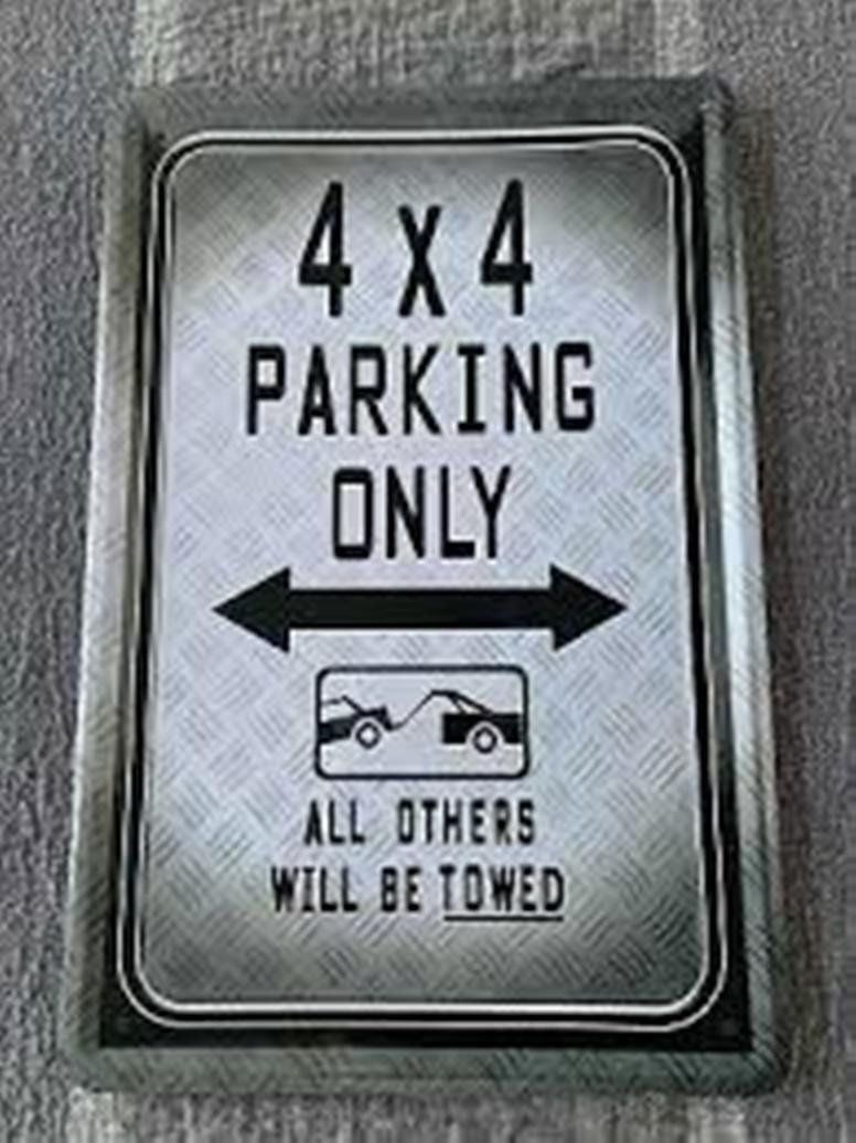 Insegne: Blechschild-4x4 PARKING ONLY-ALL OTHERS – Nuovo e nell'imballaggio originale da Rupperswil venduto da big-one-sale