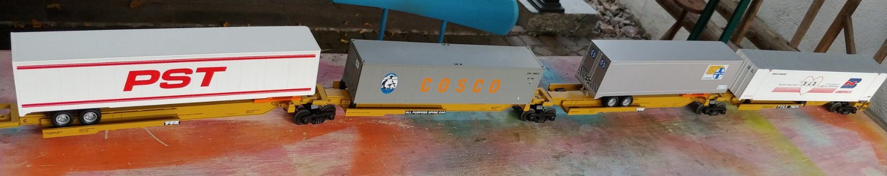 Modelleisenbahnen: 4 MTH Containerwagen 0 – Gebraucht aus Waltenschwil von Ardnas007 4