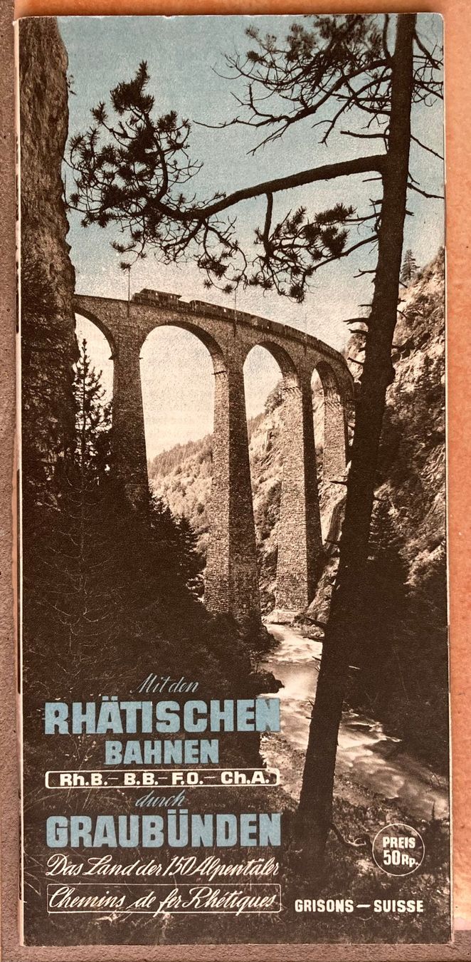 Documenti: Mit den Rhätischen Bahnen durch Graubünden - ca 1930 – Usato da Versoix venduto da Decapod