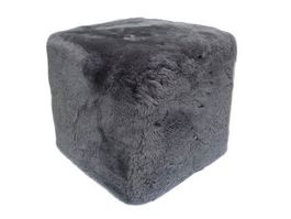 Lammfell Hocker Grey