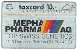 Taxcard 102E_05499 Mepha Pharma AG Dornach, 2. Qualität
