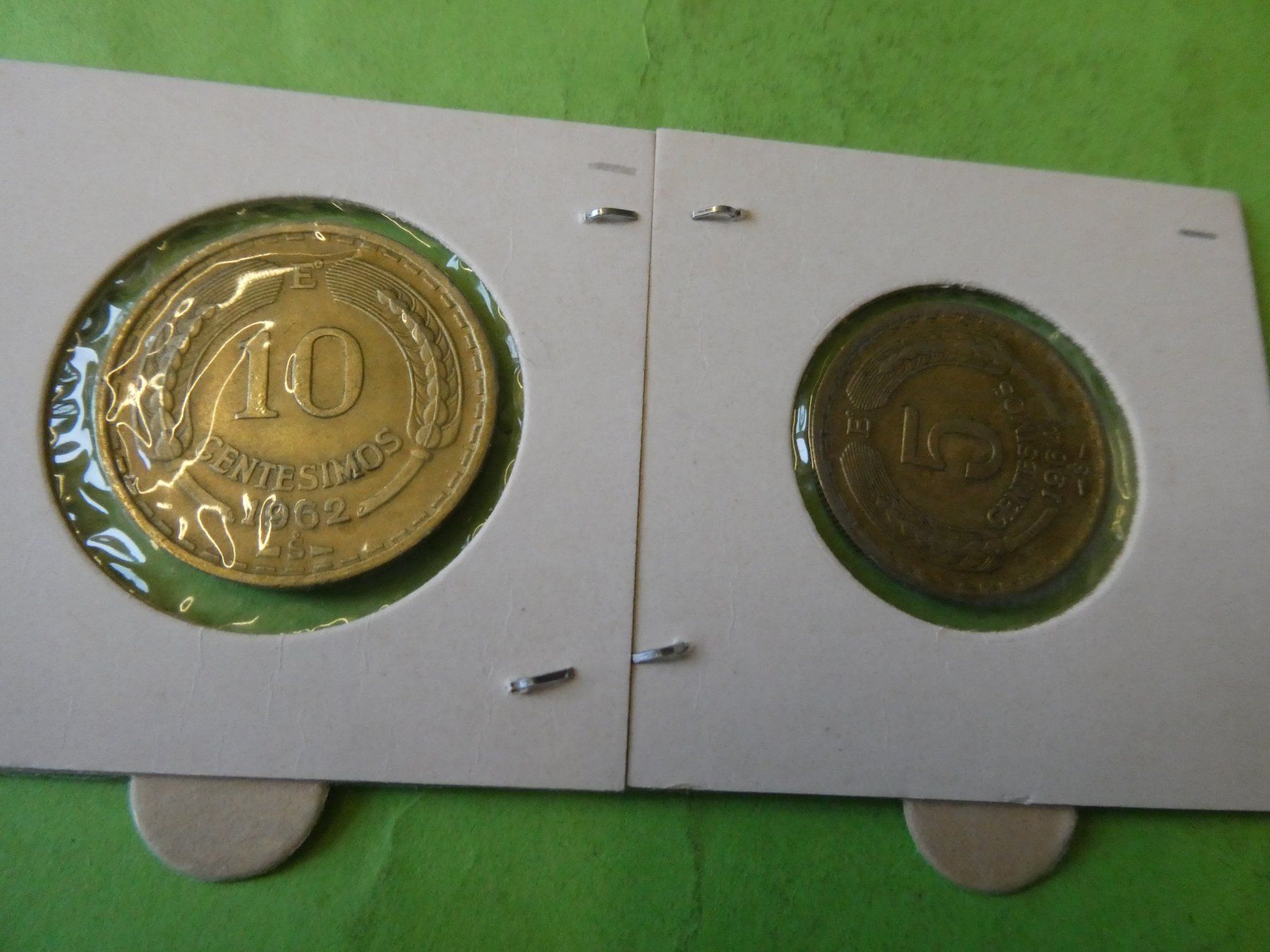 Tutti le monete: Chile 1962/64, Set 10 und 5 Centimos – Usato da Hinterforst venduto da Rohusri 1