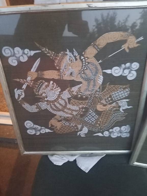 Foto & Immagini: 4 Seidenmalerei Bilder Indien – Usato da Basel venduto da Petergunn 1