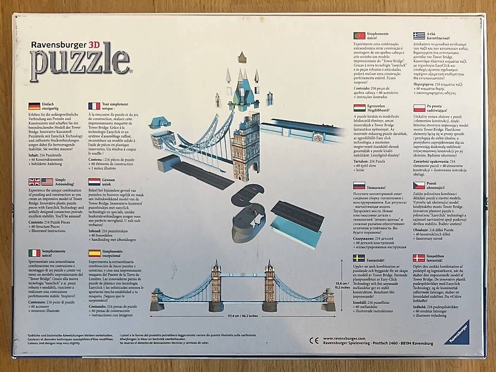 Ravensburger Puzzle: 3D Puzzle Tower Bridge London – Usato da Kriens venduto da Baca 1