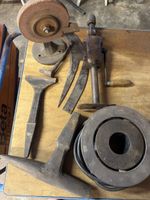 Werkzeug Set Metallschmied Altgebraucht 5 Teile 1 Steinrad