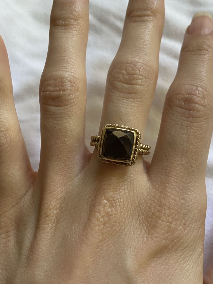Anelli: Eleganter Ring mit dunklem Stein, neuwertig, 925 silber – Nuovo (secondo la descrizione) da Zürich venduto da cas_x6pw