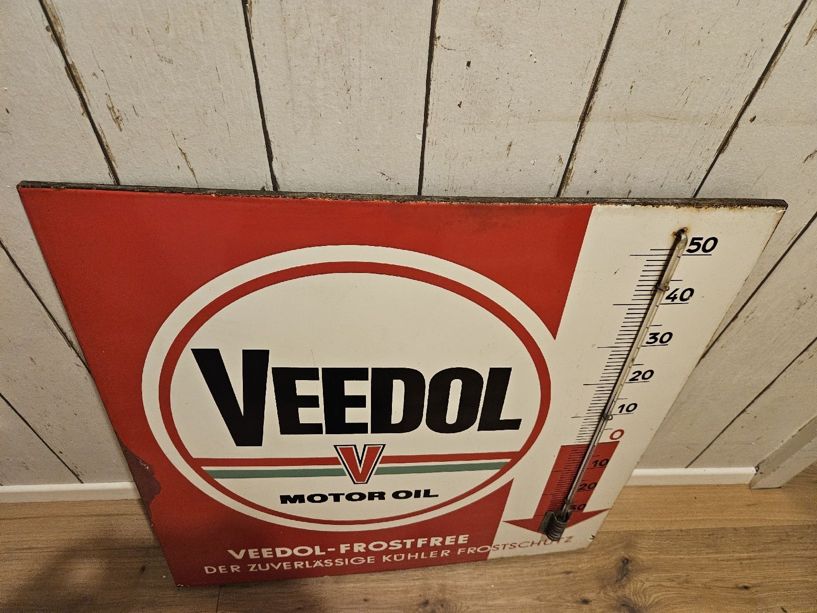 Schilder: original Veedol Emaille Thermometer!!! – Gebraucht aus Ossingen von  5