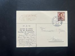 CH Postkarte 1941 Tag der Briefmarke  (5385)