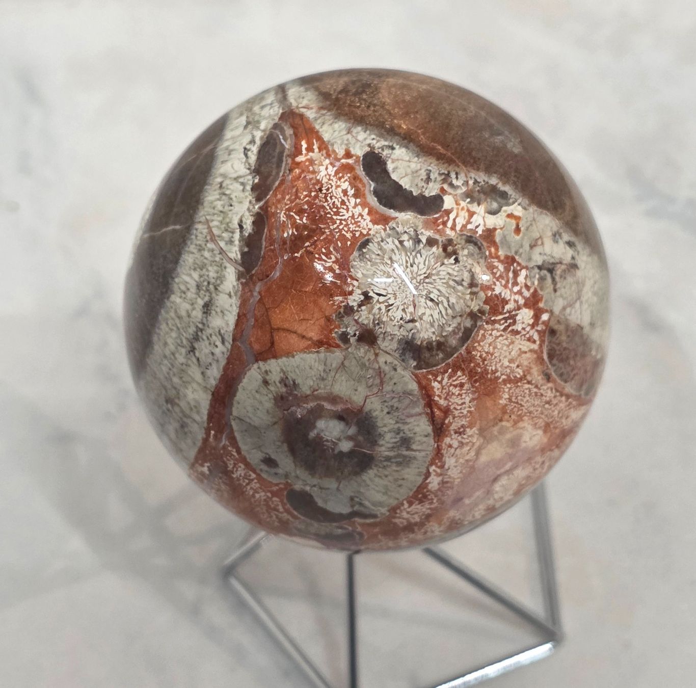 Minerali & Pietre curative: Money Achat Kugel E 63mm 310g – Nuovo e nell'imballaggio originale da Matzingen venduto da Shay_Crystalz 1
