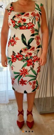 Marks & Spencer Etuikleid XL (42) – Blumenmuster – Wie NEU