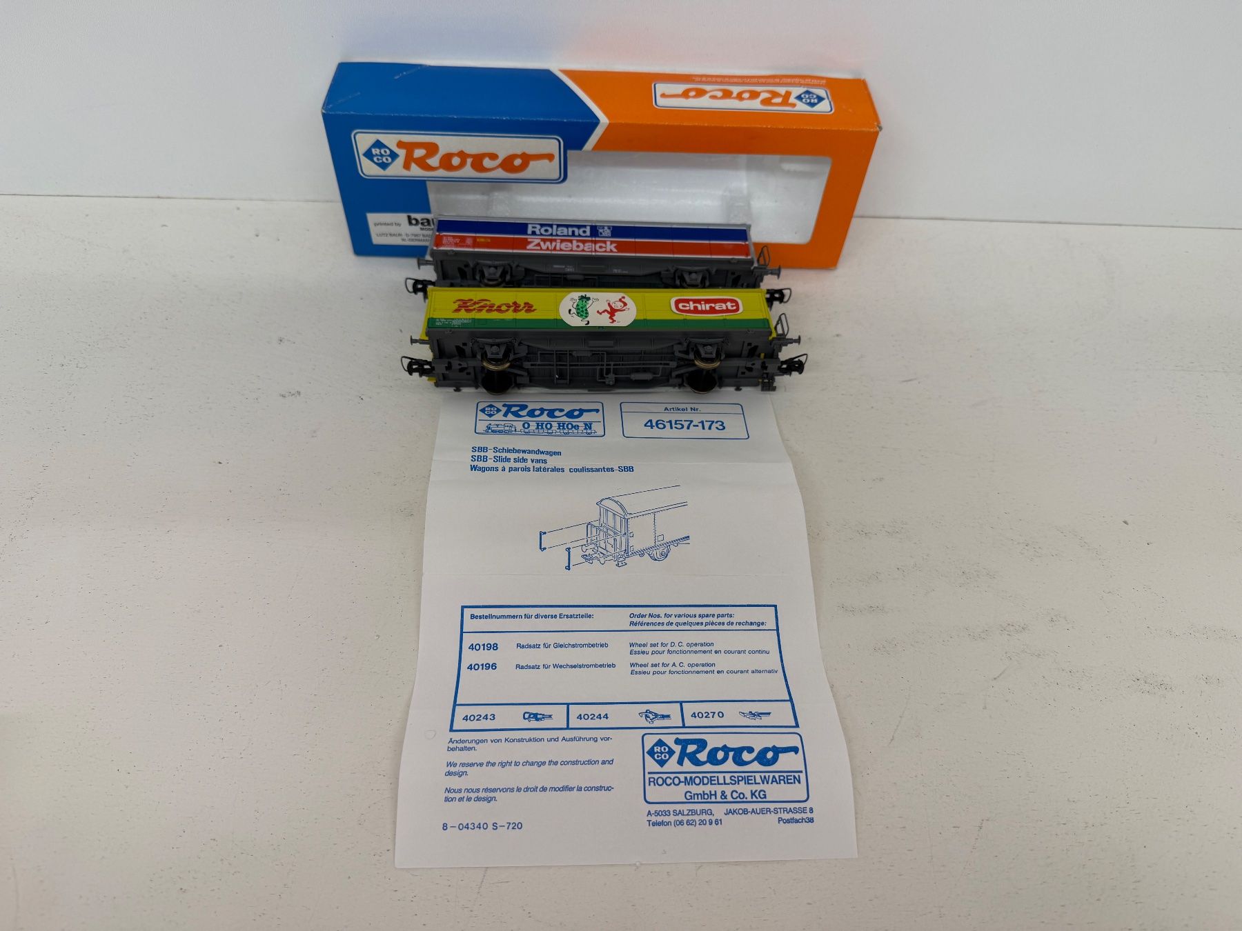 Roco Modellini di ferrovie: 2er SetRoco 291029 Güterwagen / KNORR / Zieback / SBB – Usato da Büsserach venduto da ModellbahnDepot 1
