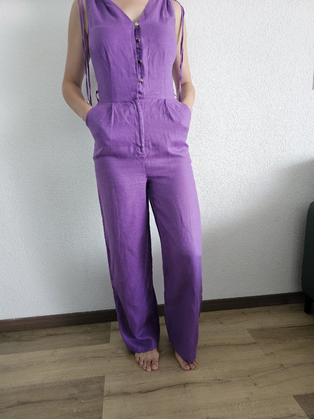 Tute: Lila Jumpsuit Gr. 36 Leinhose – Usato da Grosshöchstetten venduto da Qenko
