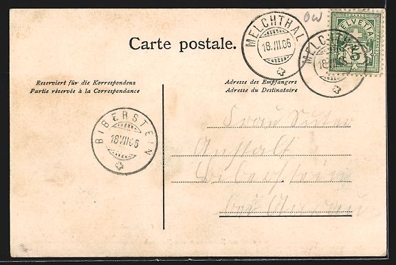 Cartes postales: Melchtal, Teilansicht mit Nünalphorn un – D'occasion à Berlin par bartko-reher 1