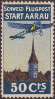 1913, Vorläufer AARAU (I) ungebraucht mit Gummi, Kat: 200.-