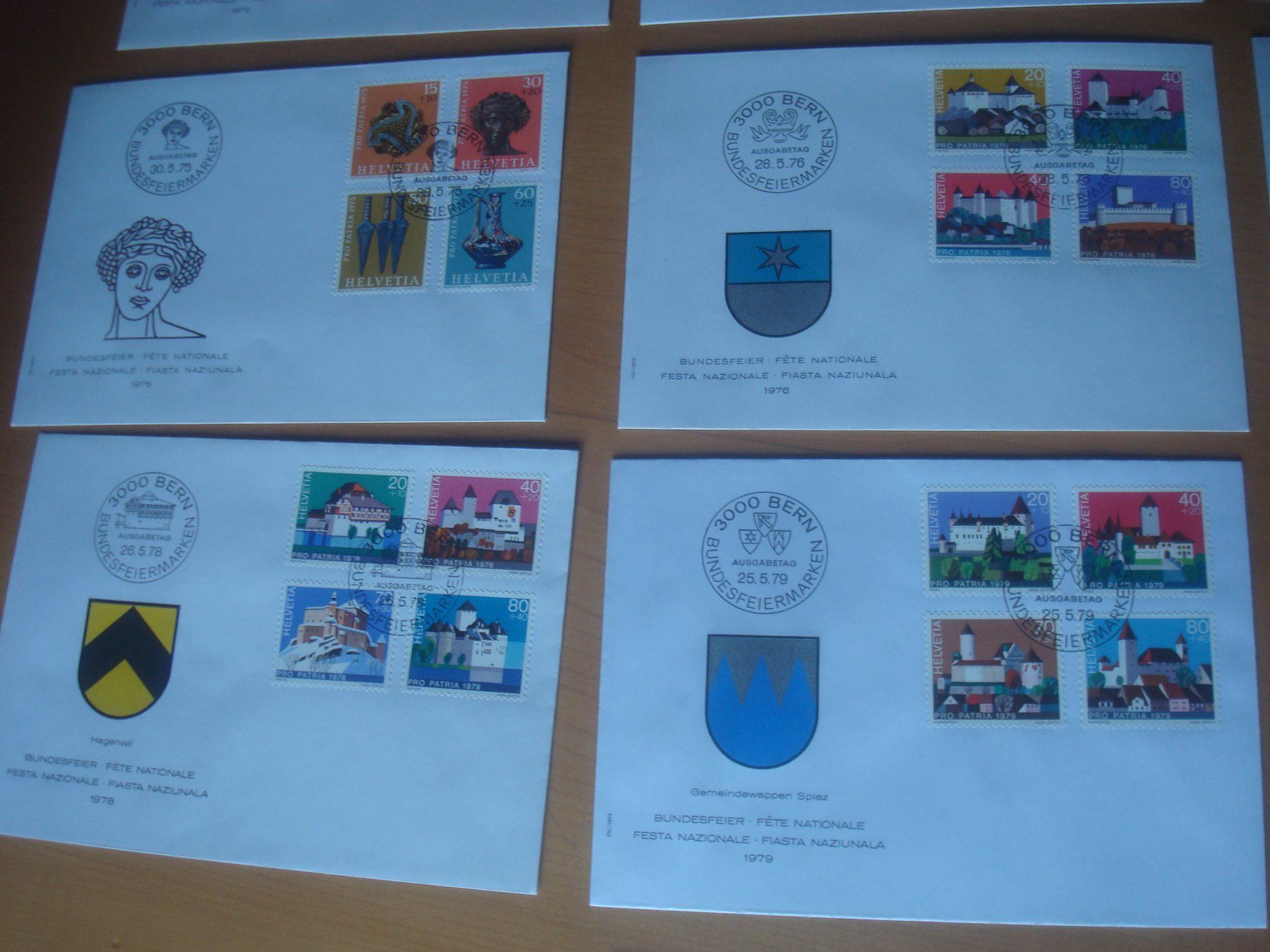 Tutti i francobolli: RR PP 1972 - 1981 FDC Sammlung – Usato da Gordola venduto da Polentaefung 3
