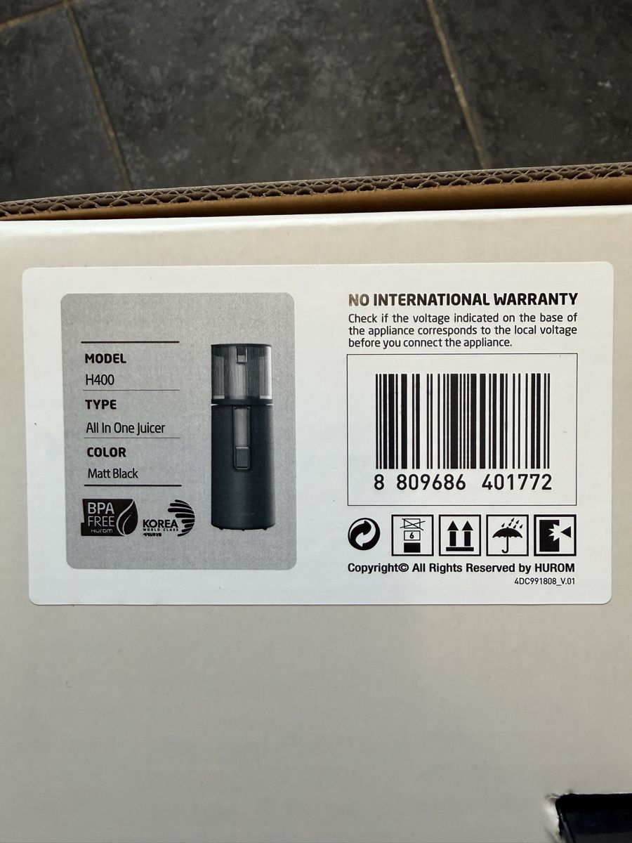 Hurom Elettrodomestici da cucina: Hurom Slow Juicer H400 – Usato da Thalwil venduto da Lidiabaca 6