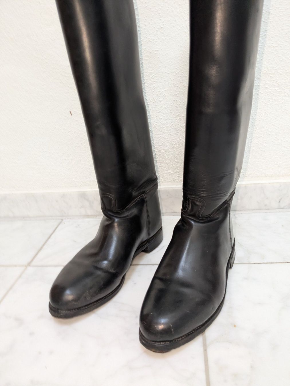 Scarpe da uomo: Reitstiefel Leder Gr. 41 mit Spanner – Usato da Giffers venduto da agu25