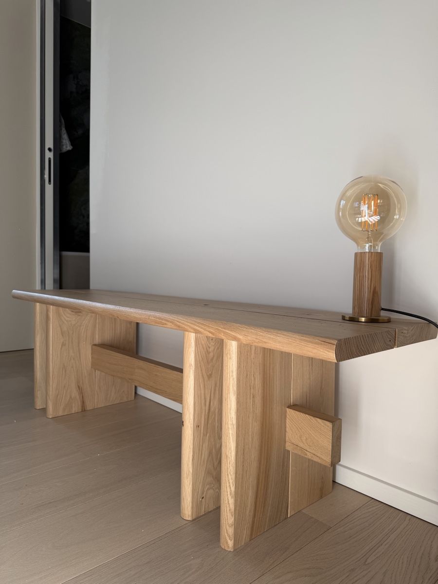 Panchine: Solid oak wood bench - Japandi style – Nuovo e nell'imballaggio originale da Corsier GE venduto da Karol_save_planet 4