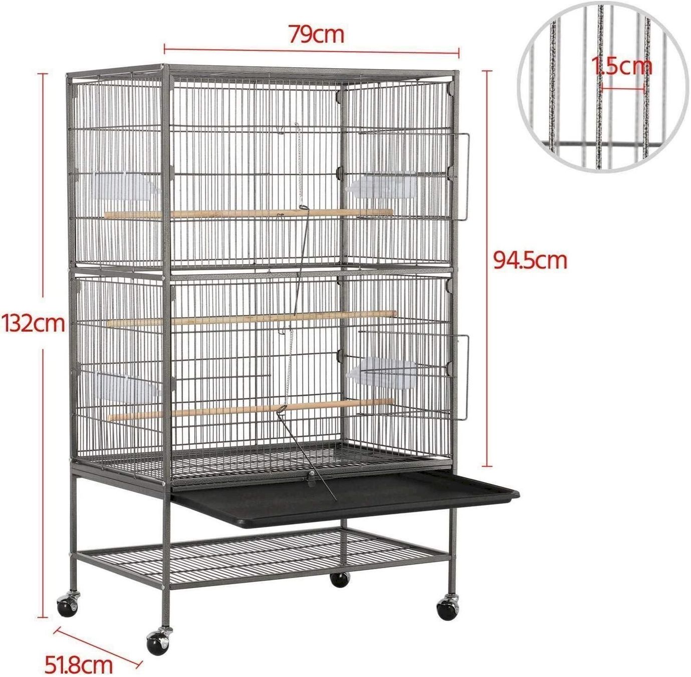 Käfige, Transport & Sicherheit: Vogelvoliere großer mit Rollen 131cm – Neu und originalverpackt aus Bottighofen von zaap 2