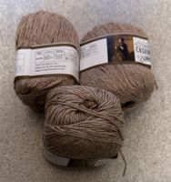18 x 50 g beige-braunes Kaschmirgarn