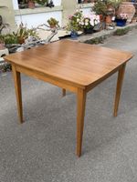 Mid-Century Esstisch mit Auszug massiv Holz 