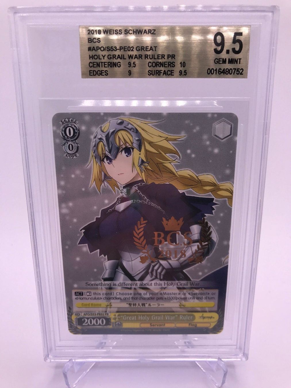 Carte collezionabili: WS - Fate/Apocrypha - "Great Holy Grail War" Ruler - BGS 9.5 – Nuovo (secondo la descrizione) da Allschwil venduto da Bullach