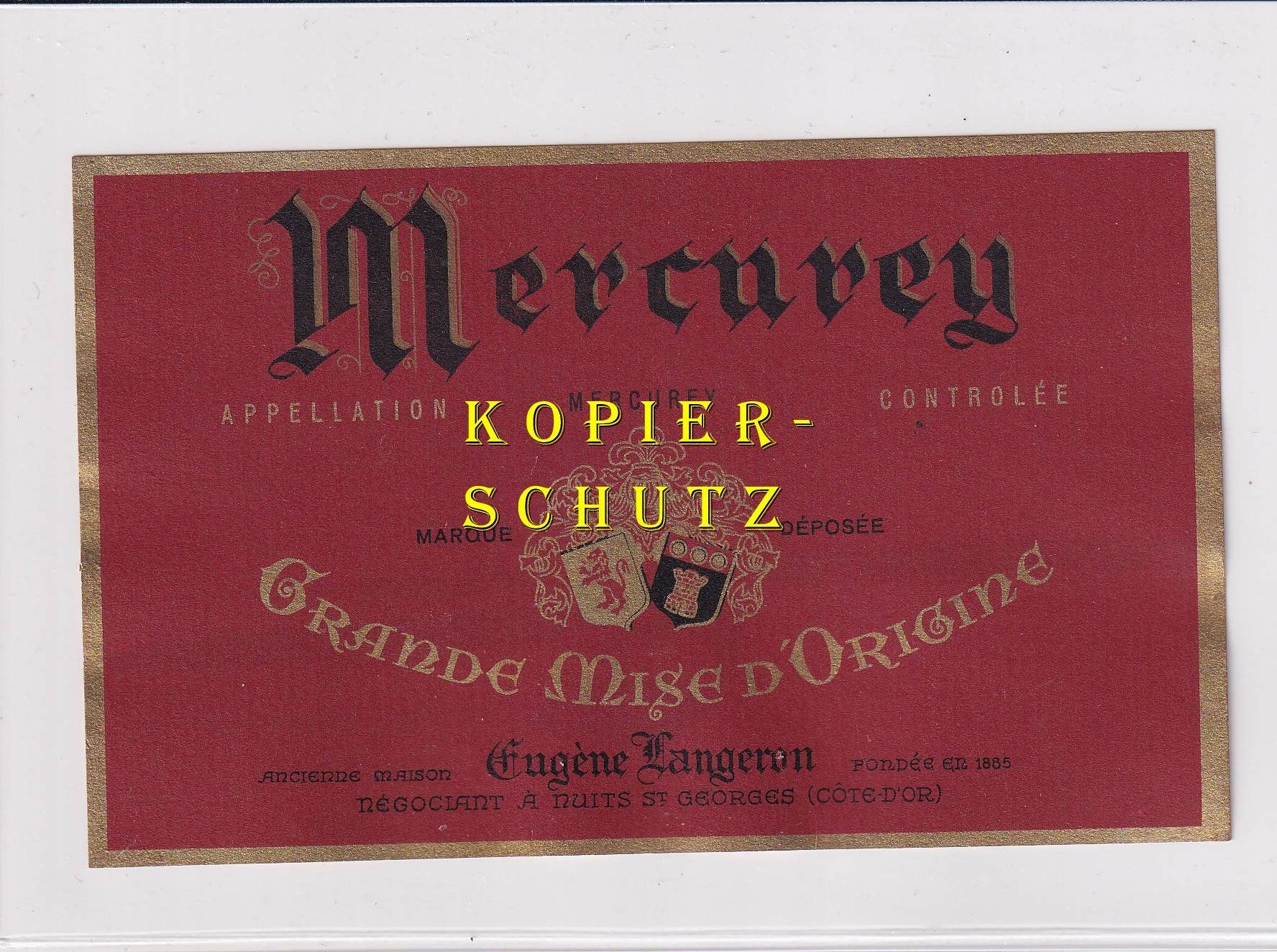 Papiere: Etikette - Mercurey (Langeron) /bd – Gebraucht aus Hombrechtikon von Rudolf07
