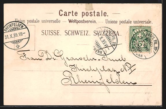 Cartes postales: Litho Basel, Kirche, Stadtansicht mit Br – D'occasion à Berlin par bartko-reher 1