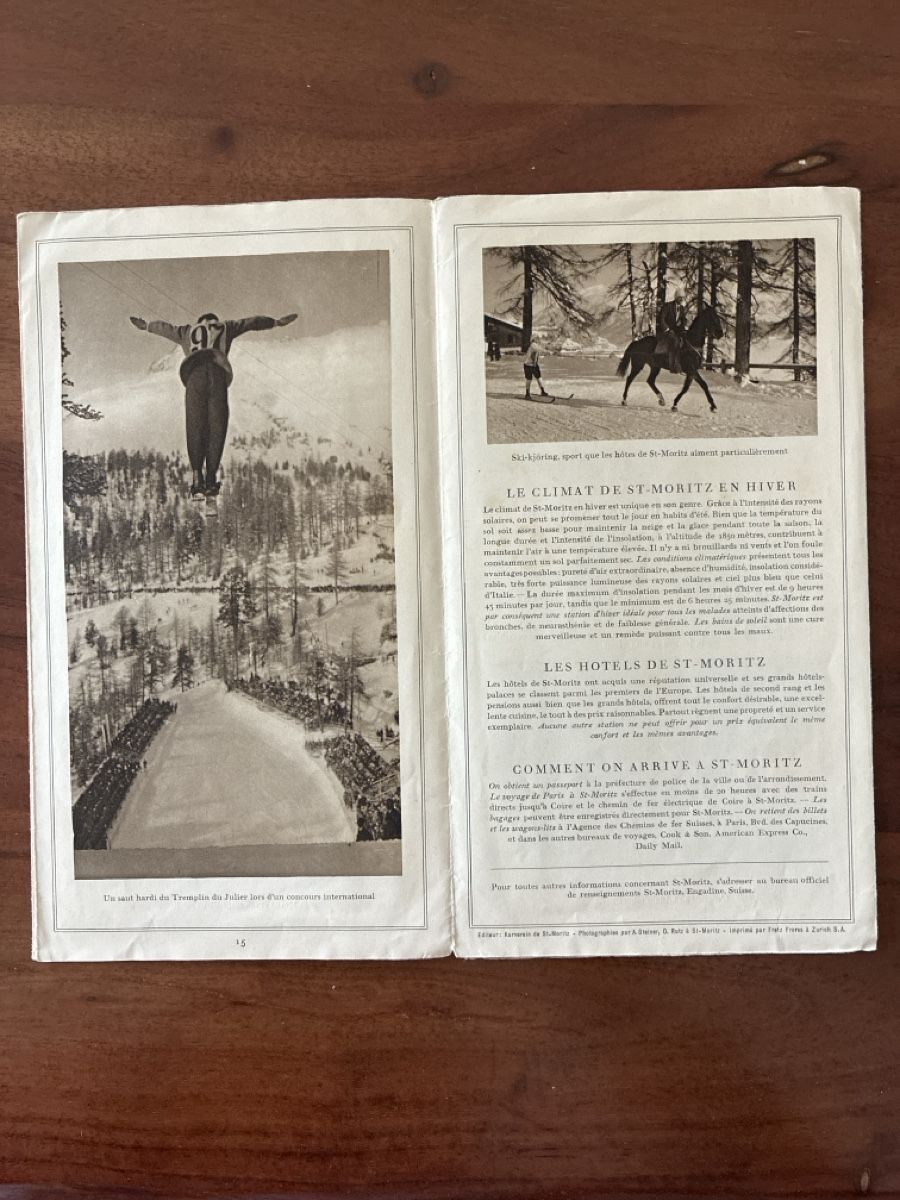 Documents: 3 Werbeprospekte von St. Moritz 1925 - 1929 – D'occasion à Oftringen par Cla.vD.74 5