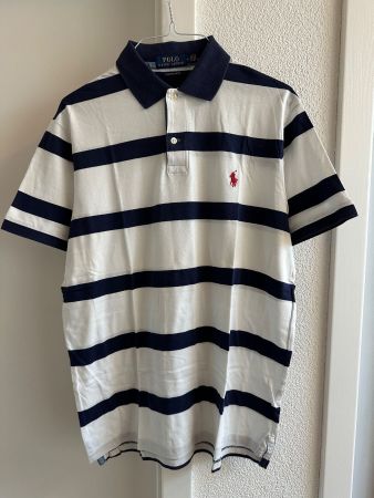 Poloshirt Polo Ralpf Lauren Gr. M weiss/dunkelblau