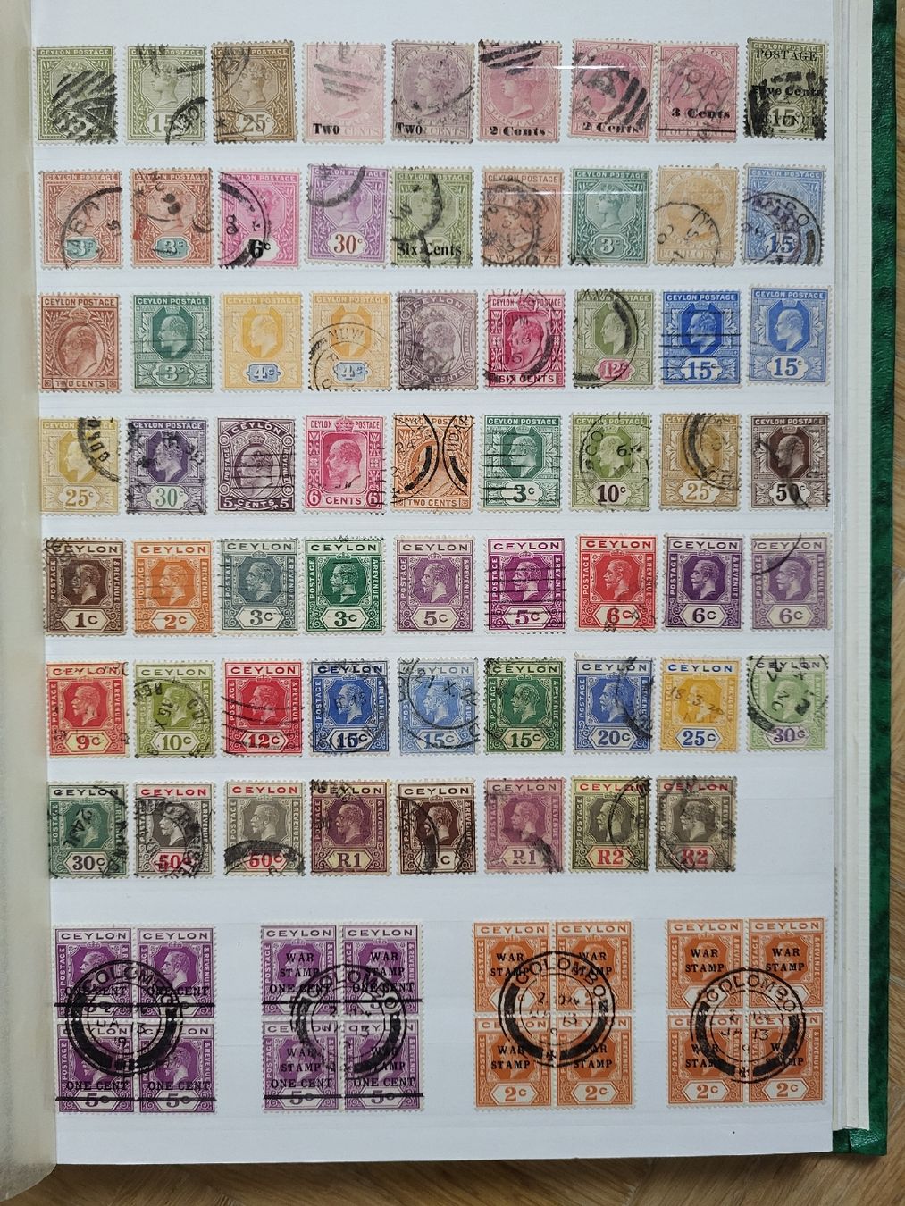 Alle Briefmarken: Kleinlot Ceylon ab 1868 - Kellerfund – Gebraucht aus stäfa von brandy66 1