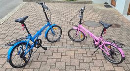 2 Falt-Bikes Marke Totem rot und blau, neuwertig, 1 mal gebr