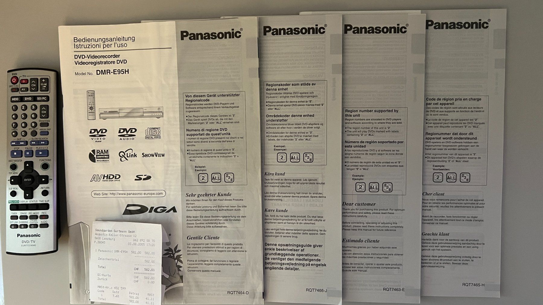 Panasonic Multimediaplayer & Streamer: Panasonic HDD&DVD Recorder DMR-E95HEG mit SC Card / PC Card – Gebraucht aus Ottenbach von  4
