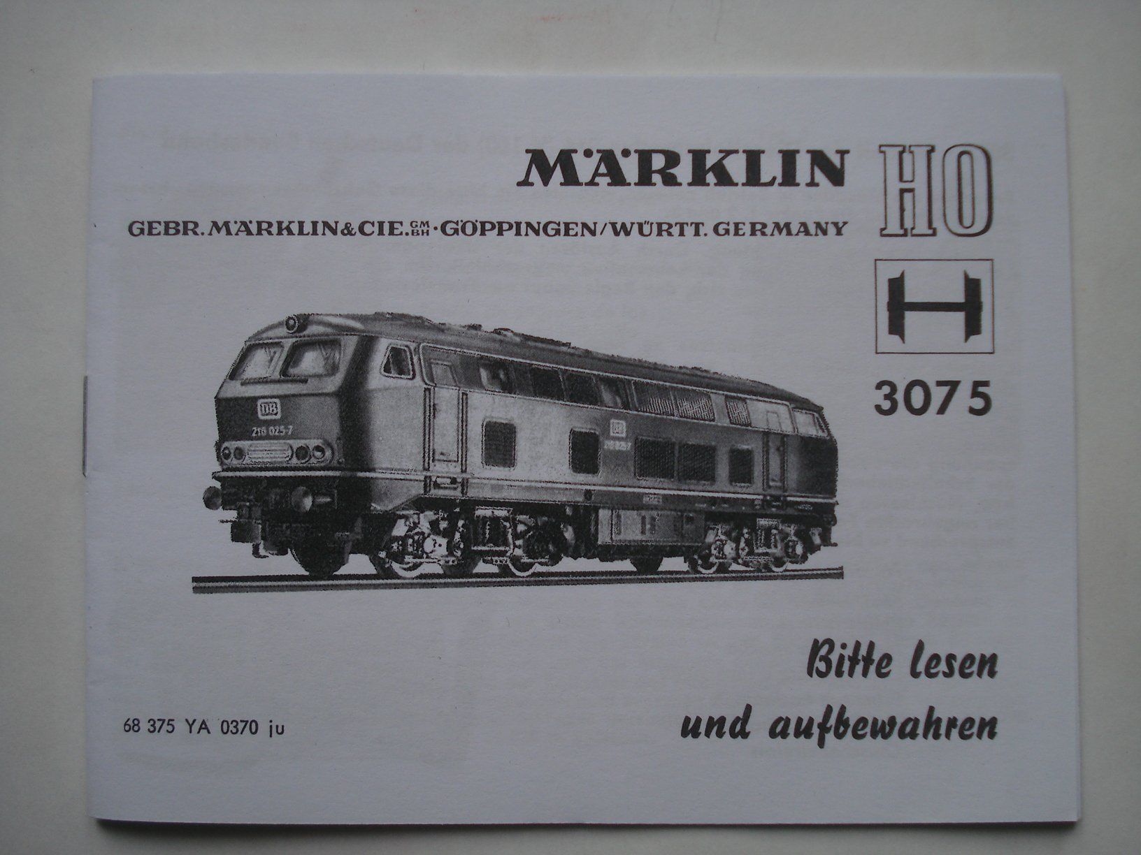 Märklin Modellini di ferrovie: Märklin Betriebsanleitung 3075 – Usato da Frauenfeld venduto da Fixtrix