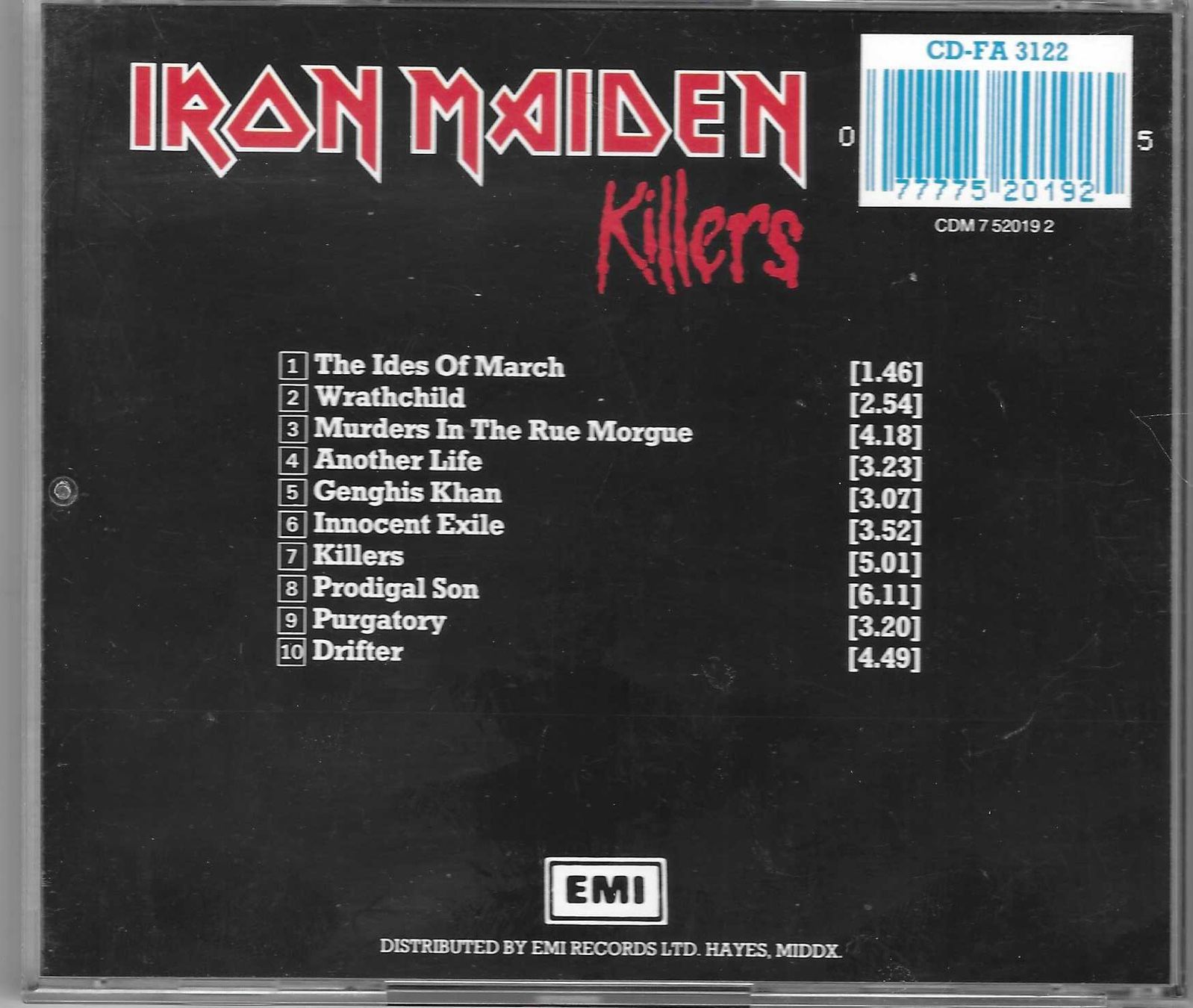 CD: IRON MAIDEN  -  KILLERS – Usato da Bex venduto da Giorgiob 1