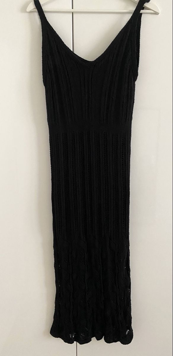 Robes: Sommerliches, schwarzes Strickkleid, Grösse S – Neuf (Voir description) à Rorschach par Vane____