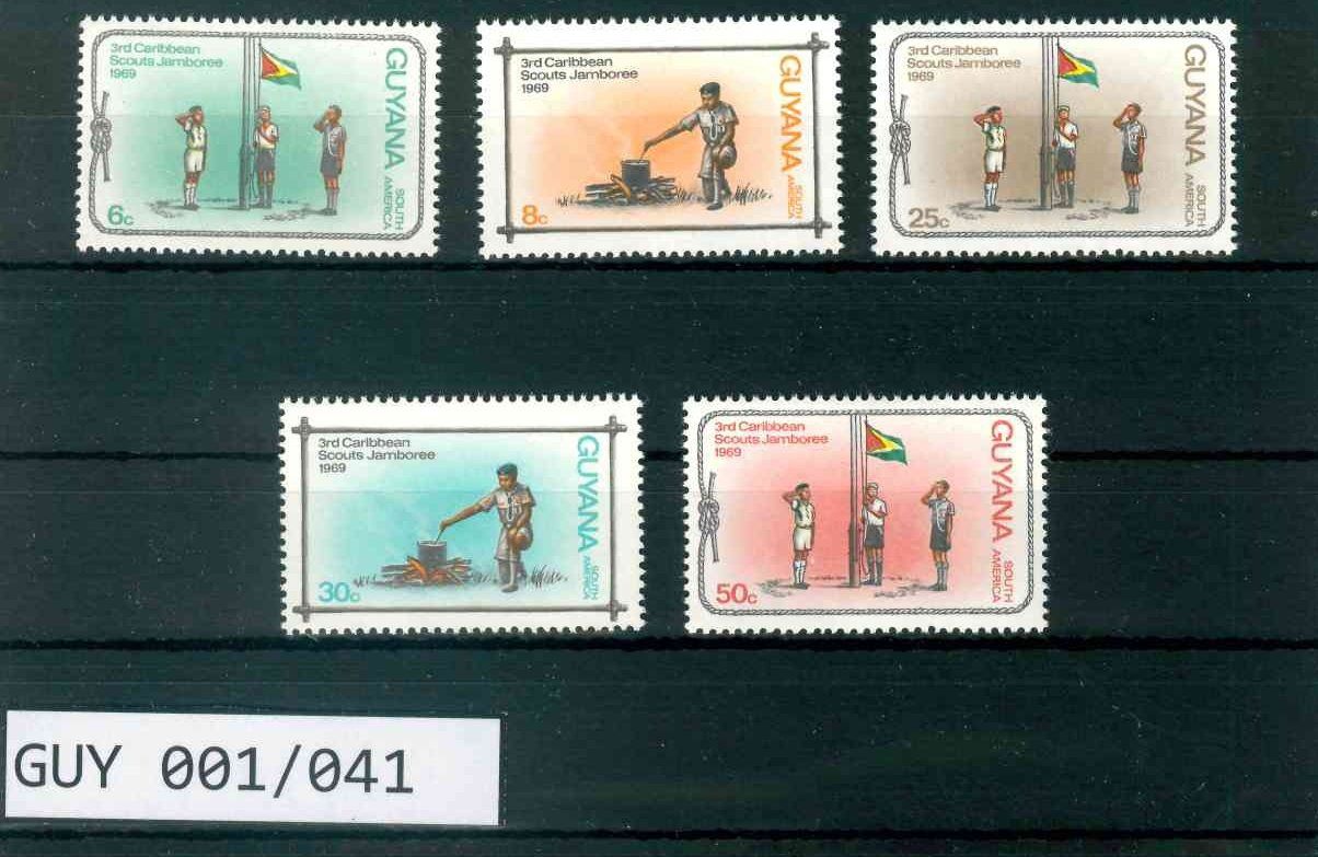 Tutti i francobolli: GUYANA 5 BRIEFMARKEN PFADFINDER – Nuovo (secondo la descrizione) da Marly venduto da Stampfinder