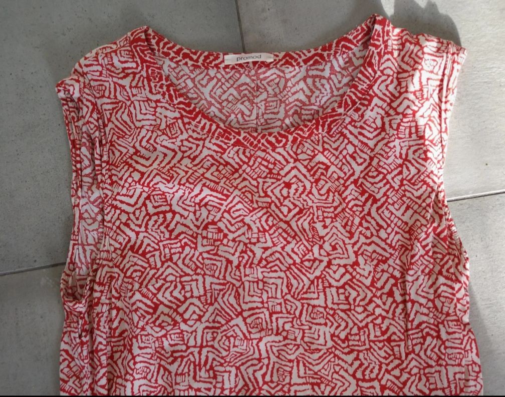 Promod Vestiti: Robe Promod sans manches rouge et blanc 40 – Usato da Genève venduto da Brachiopode 9