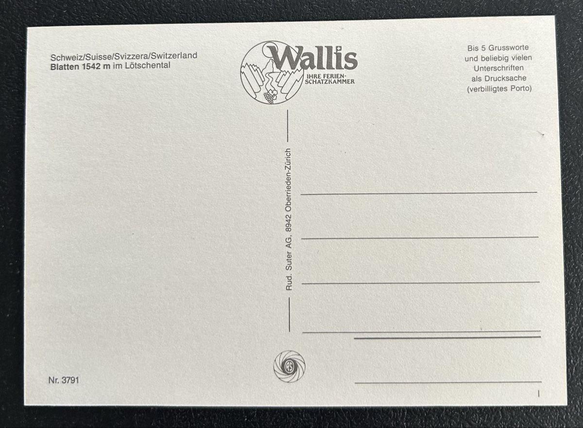 Cartoline postali: Blatten im Lötschental  – Usato da Horw venduto da Tellbub 1